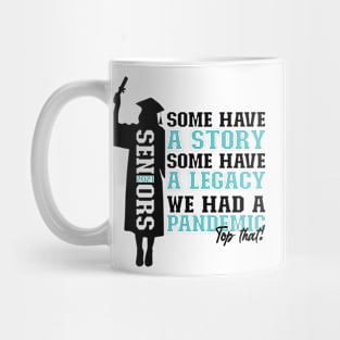 Pandemic Graduation | Black And Blue Text Funny Graduation Mug